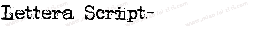 Lettera Script字体转换